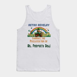 Retro Revelry: Embrace the Pixelated Fun of St. Patrick's Day! Tank Top